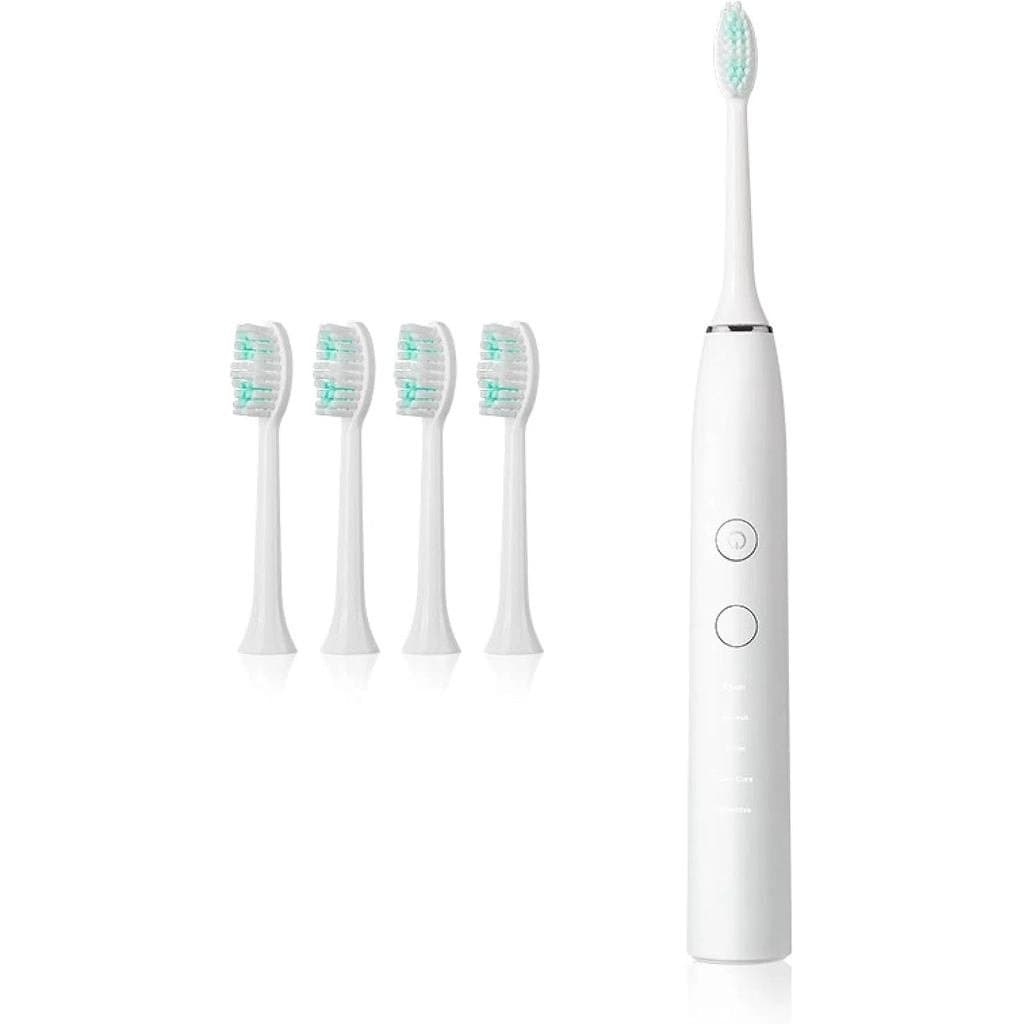 Escova de Dentes Elétrica para Adultos, Escova Recarregável com 5 Modos e 3 Intensidades, Carregamento Sem Fio, Escova d