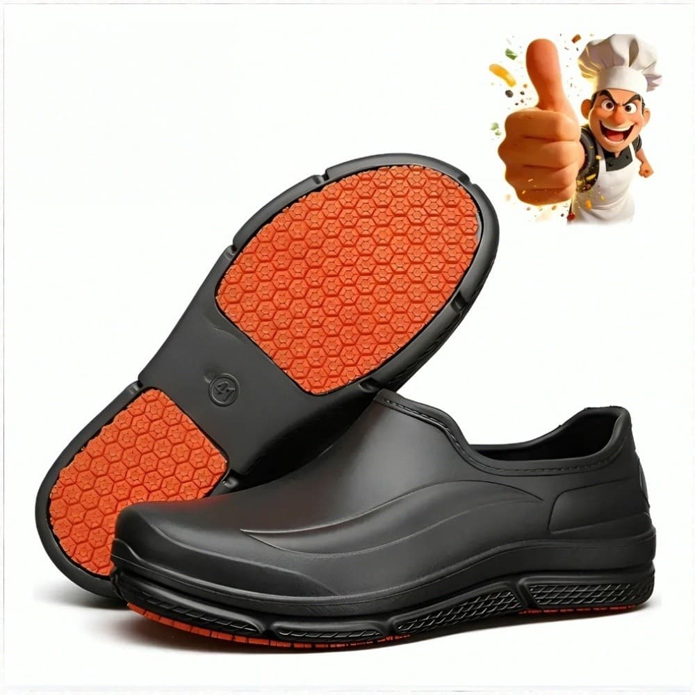 【Conforto Respirável】Waterproof Men's Casual Shoes | Non-Slip Lightweight Rubber Sole | For Kitchen Chef Surgical Work |