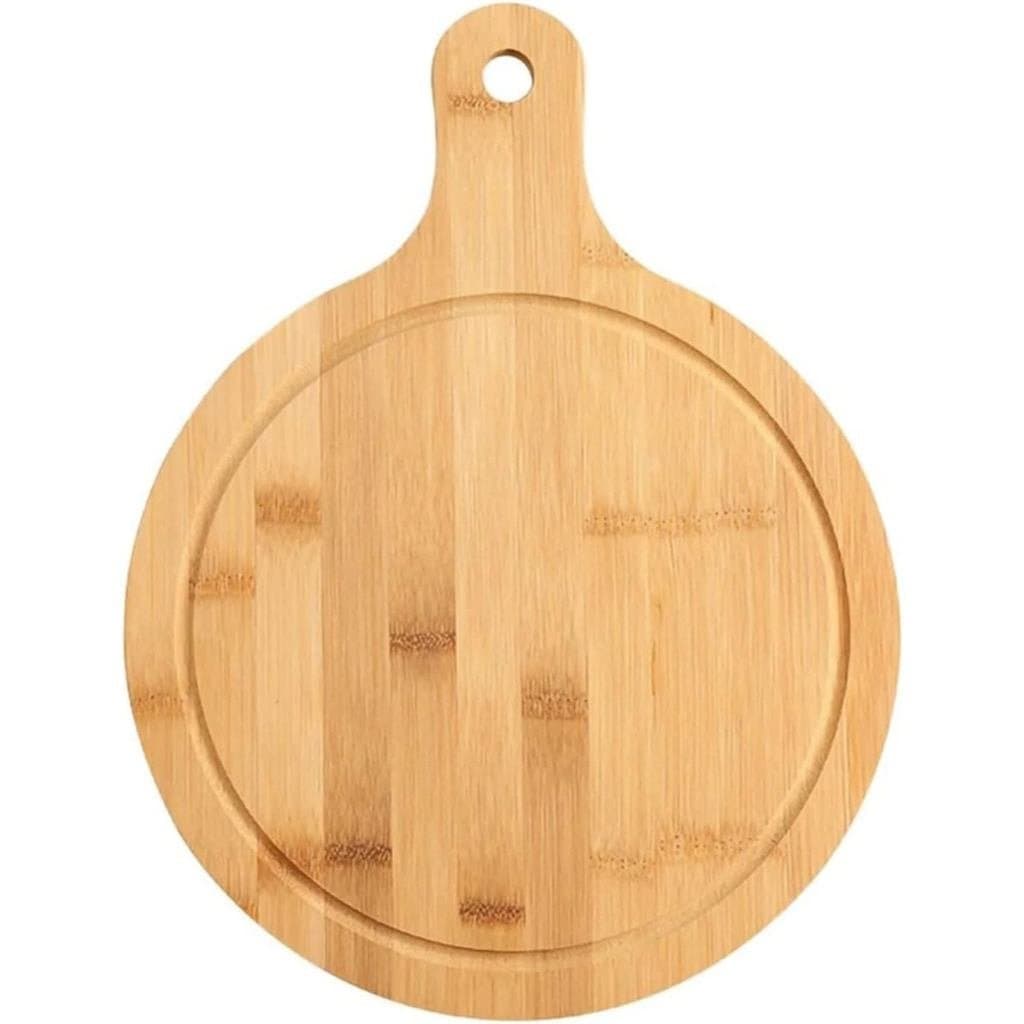 Tábua de de Bambu, Tábua para Cortar, Pá para Pizza com Alça para Assar Pizza, Pão,, e Vegetais