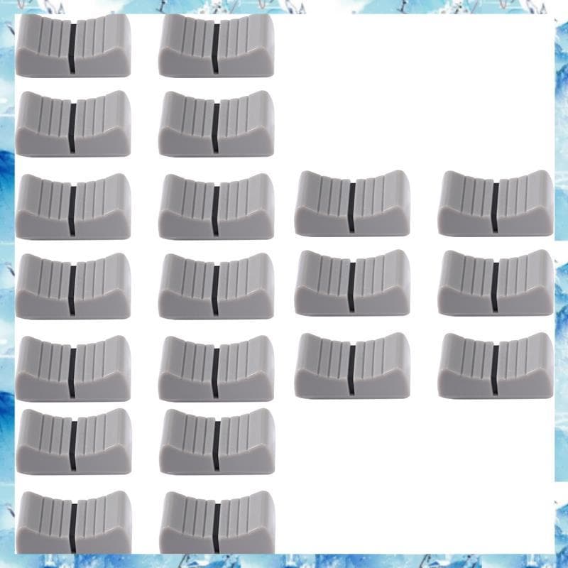 [Bcd] 20 Unidades 24 Mm X 11 X 10 Console Misturador Deslizante Botões Fader Substituição Para Potenciômetro Botão Cinza