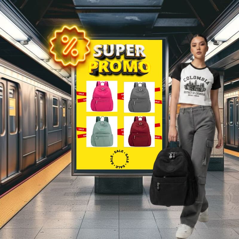 Mochila Feminina com Estojo, Kit Ideal para Trabalho, Faculdade e Escola, Resistente a Água