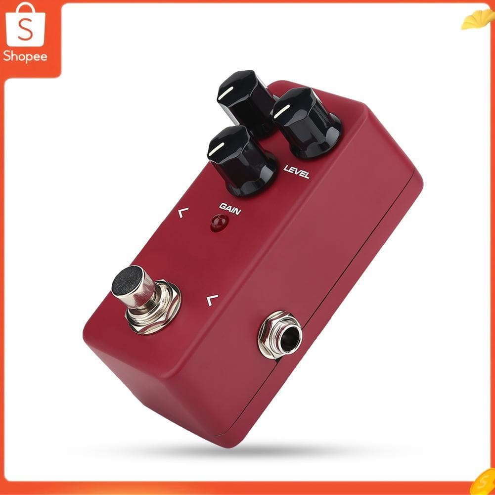 audiohome01.br KOKKO FDS-2 Mini pedal de efeito de distorção em liga de alumínio Jack de 6,35 mm para guitarras