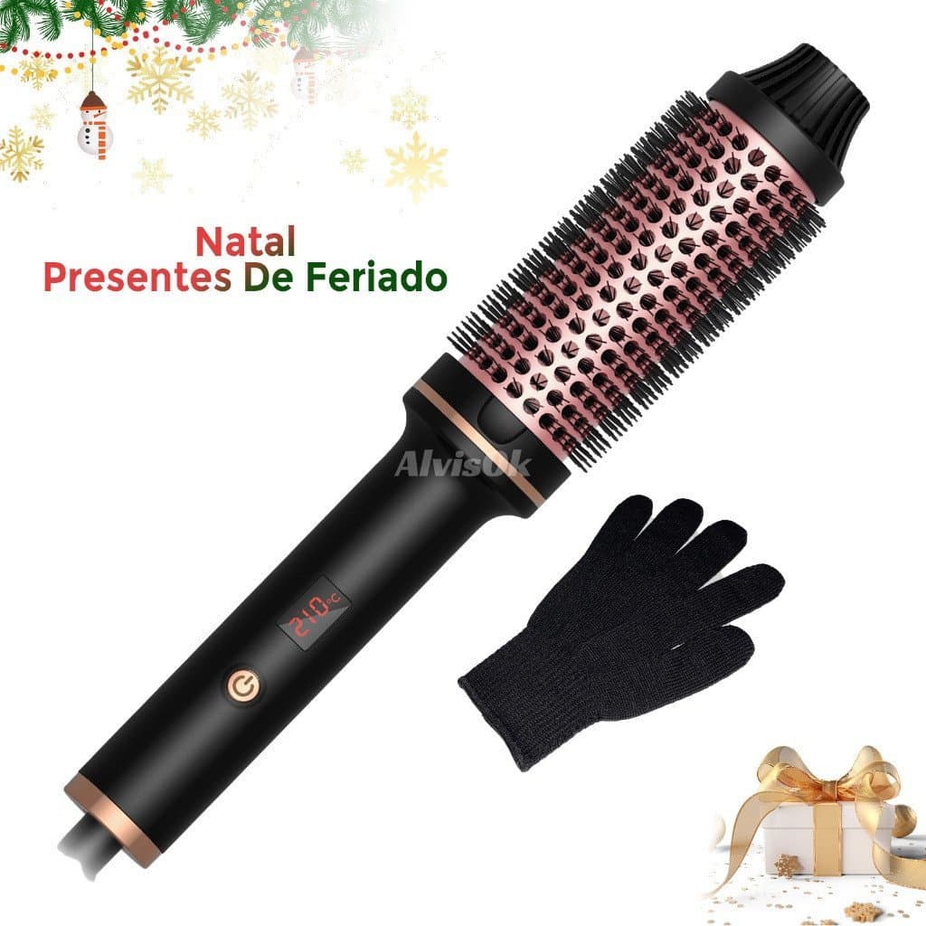 Escova de cabelo elétrica 3 in 1 Escova Térmica escova modeladora Volumizante Escova Alisadora Bivolt