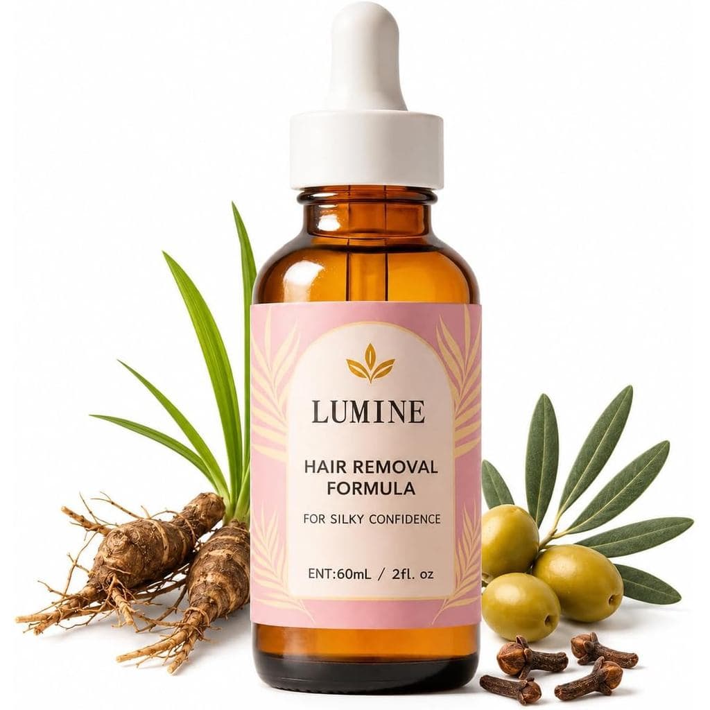Óleo de Cyperus Rotundus Lumine Organics, 60ml (1 Frasco) |   Inibidor Natural de Crescimento de Pelos, Hidrata e Acalma