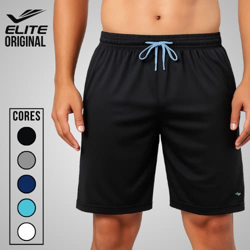 Shorts Masculino Elite Calção Esportivo Basico Praia Futebol Treino Com Bolsos Plus Size P ao GG
