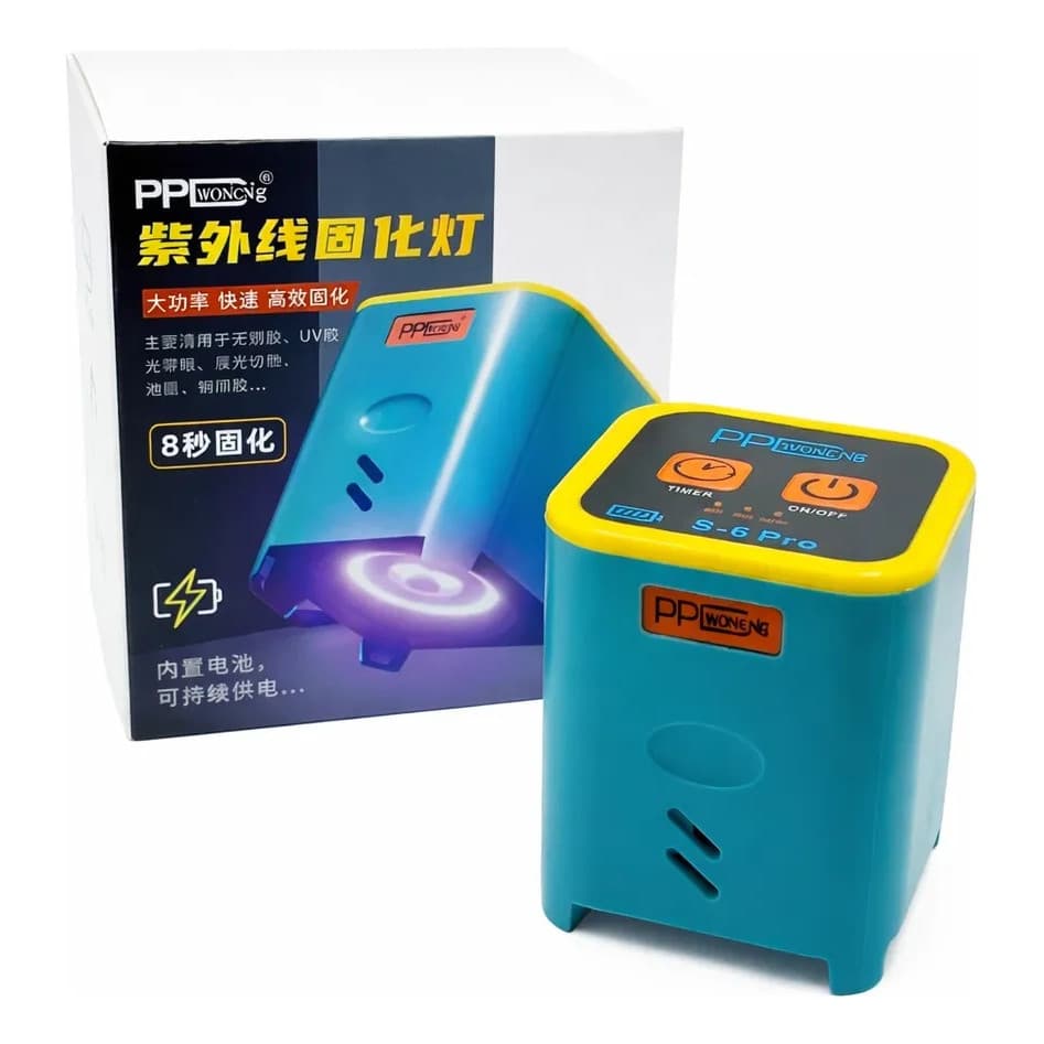Lâmpada Uv S-6 Pro Cura Para Cola E Tinta Uv Para Reparos