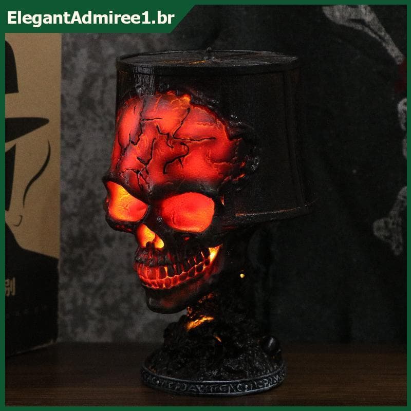 ELEGA Halloween Gótico Crânio Lâmpada USB Plug Lava Esqueleto Decorações Para Casa Ornamentos De Mesa Presente