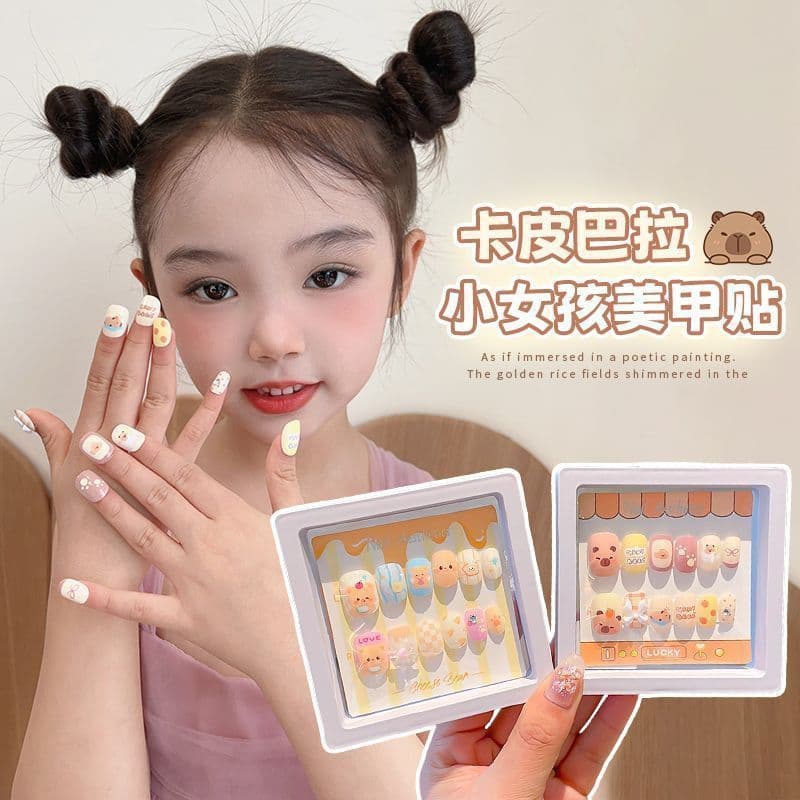 Crianças adesivos de unhas meninas adesivos de unhas destacáveis adesivos de unhas meninas presentes bonito água seguran