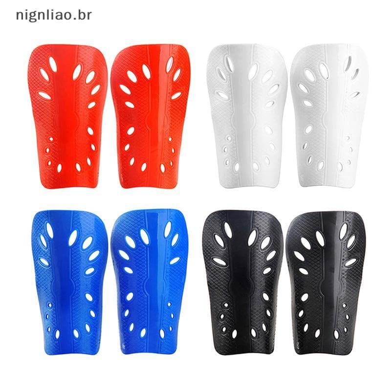 nignliao 1 Par Caneleiras De Futebol De Plástico Protetor De Perna Para Crianças Adulto Equipamento De Proteção Respiráv