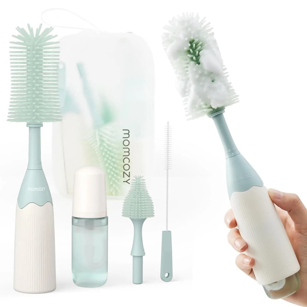 Kit De Escova Para Mamadeira Momcozy, Design Inovador De Pressão Limpeza-De Mamadeiras, Bombas Tira Leite, Mam