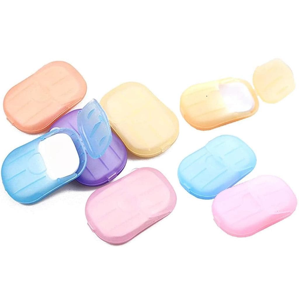 600 Folhas de Papel Sabonete Colorido Descartável, 6 Caixas de Sabonetes em Papel Mini com Fragrância para Limpeza das M