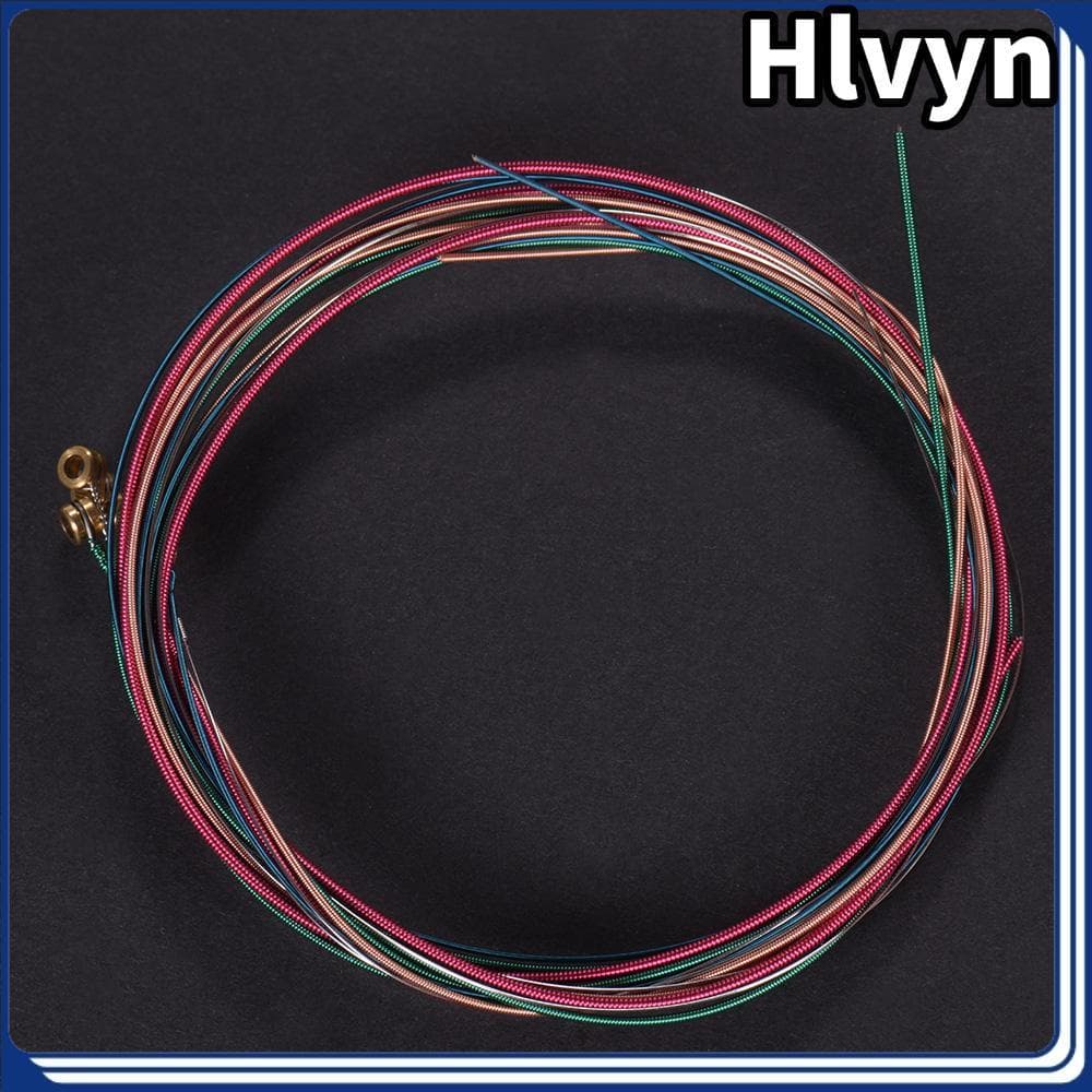 Hlvyn-br conjunto de cordas para violão folk acústico, núcleo de aço, enrolamento de liga de cobre, 6 peças/