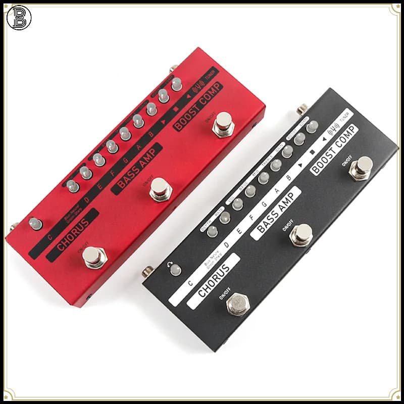 Pedal De Múltiplos Efeitos De Baixo Com Coro , Amplificador De Graves E Função De Compressão De Reforço Mini Efeito Ajus