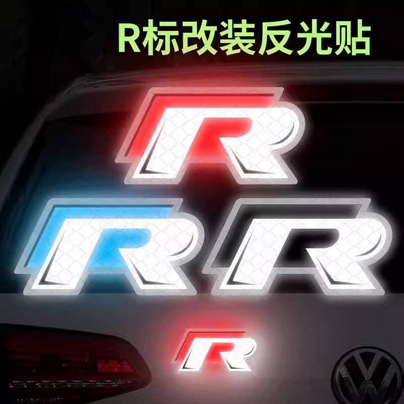 Adesivo reflexivo do carro motocicleta personalizado modificado R logotipo do carro rline logotipo lateral cauda logotip