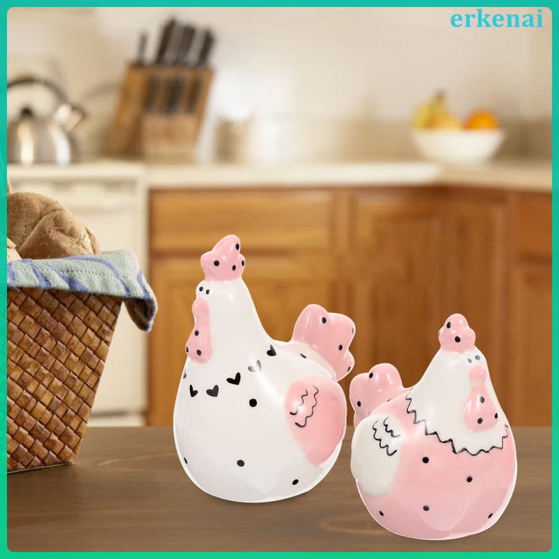 🎤 2Pcs Saleiros e Pimenteiros Cerâmica Decorativo para Cozinha