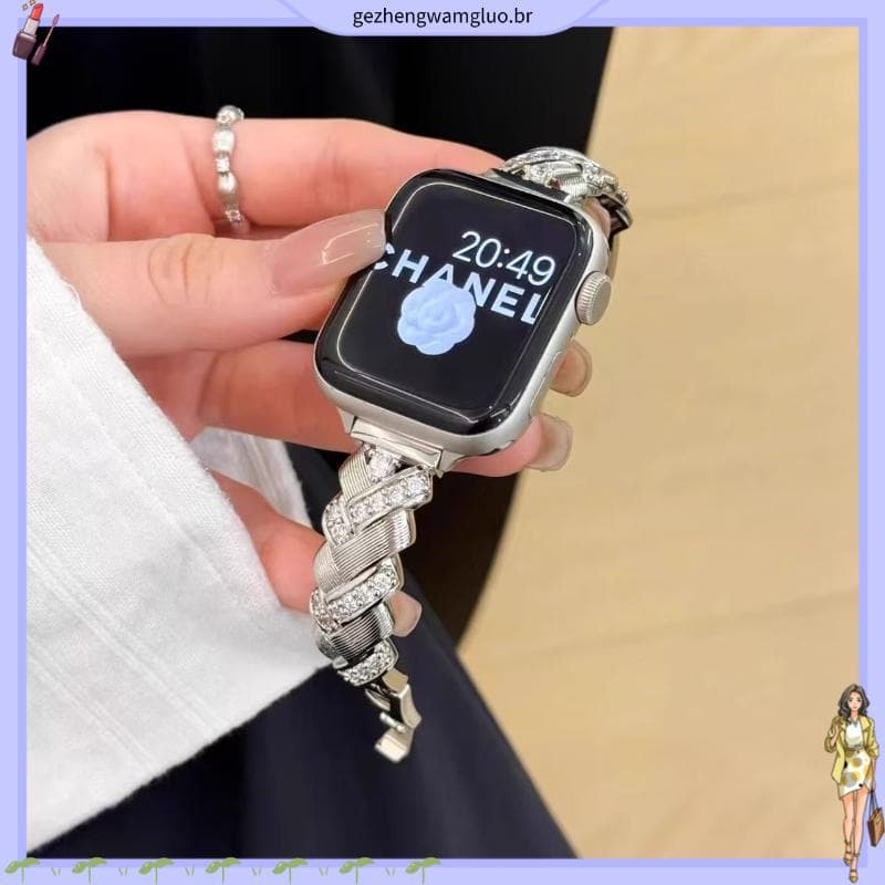 Adequado para novo estilo pulseira de orelha de trigo apple watchS 9/S10 Strap iwatch8 apple se Watch