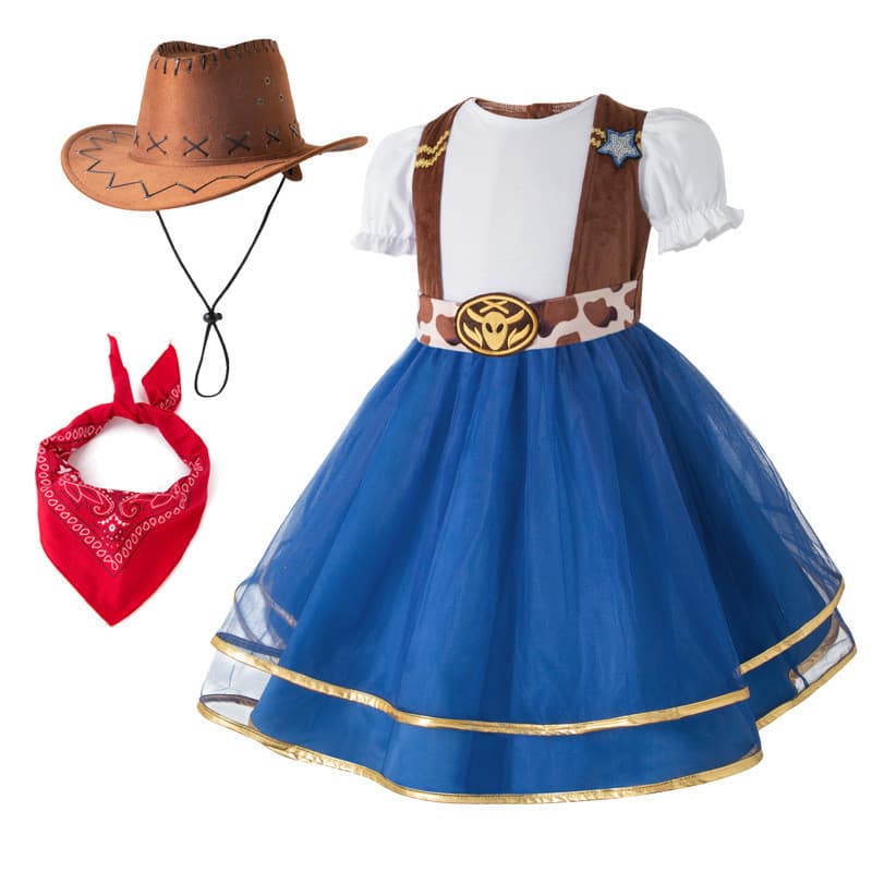 Vestido de Festa para Menina, Fantasia de Cosplay Toy Story, Vestido de Princesa para Halloween e Carnaval, Moda 2026, 2