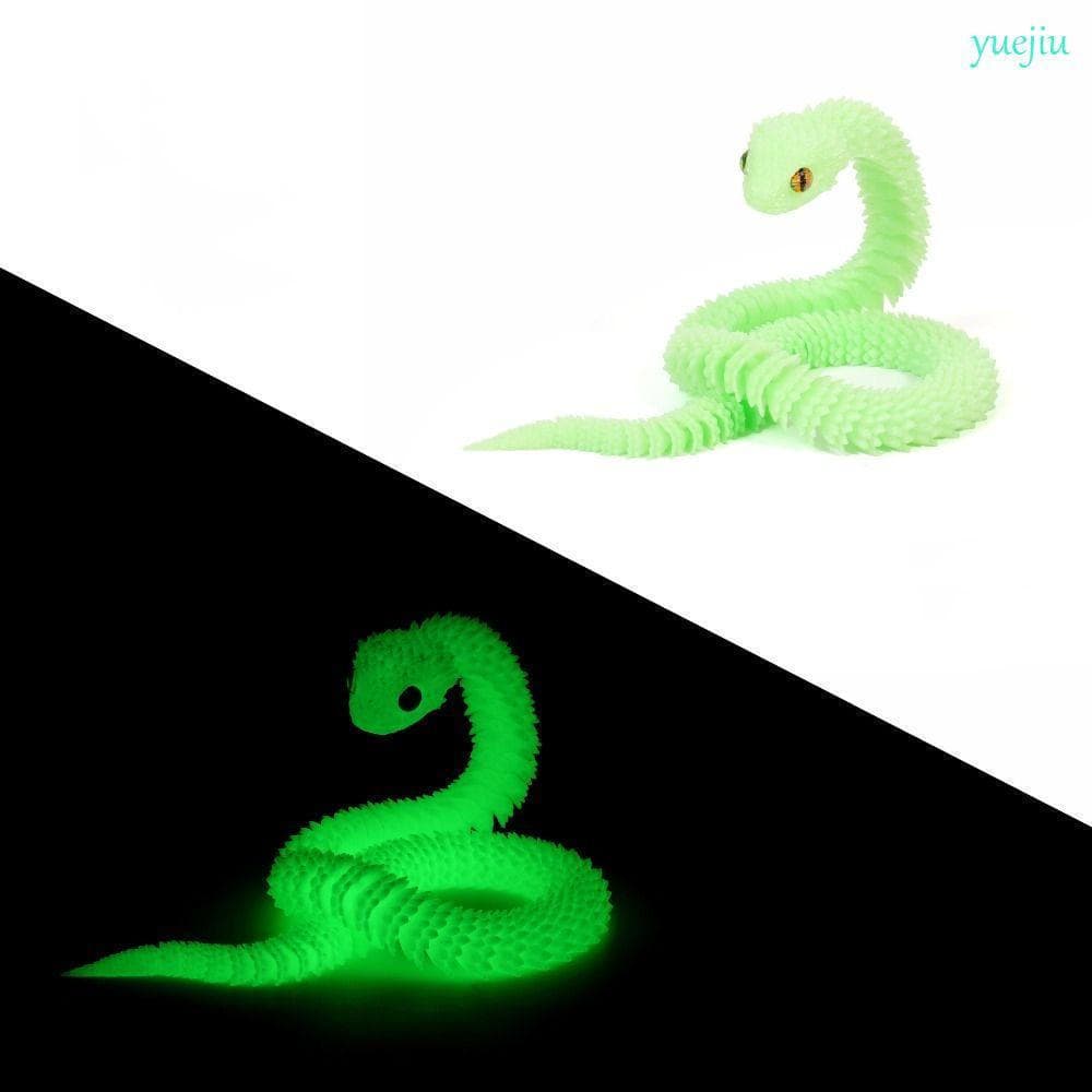 Ornamento De Cobra Luminosa YUEJIU , Modelo De Simulação De Animal Criativo Que Brilha No Escuro Impressão 3D PLA