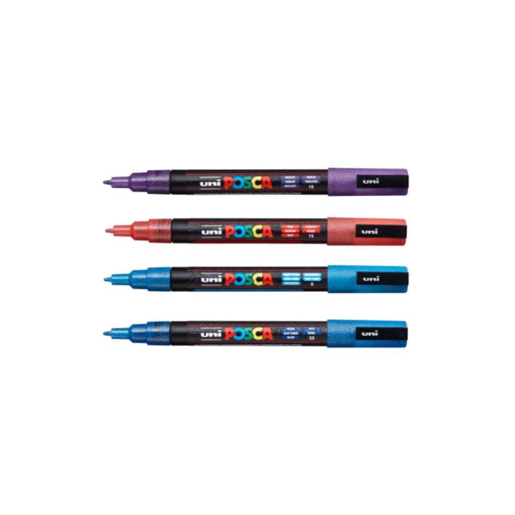 Caneta Uni-ball  Posca Glitter PC-3ML