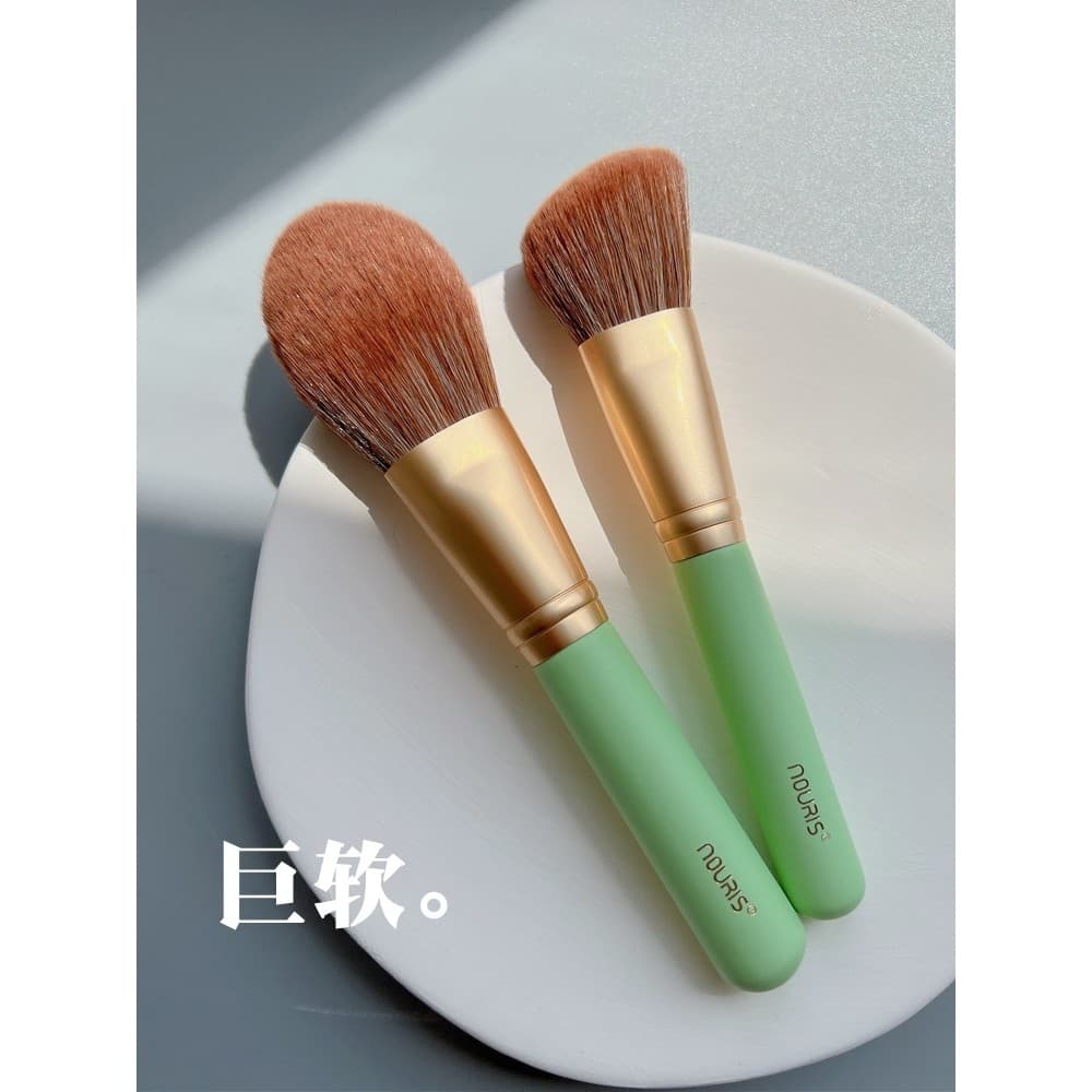 Miss Qian. Pincel de maquiagem super macio para amarrar o rosto, formato de língua, pincel de pó solto grande, configura