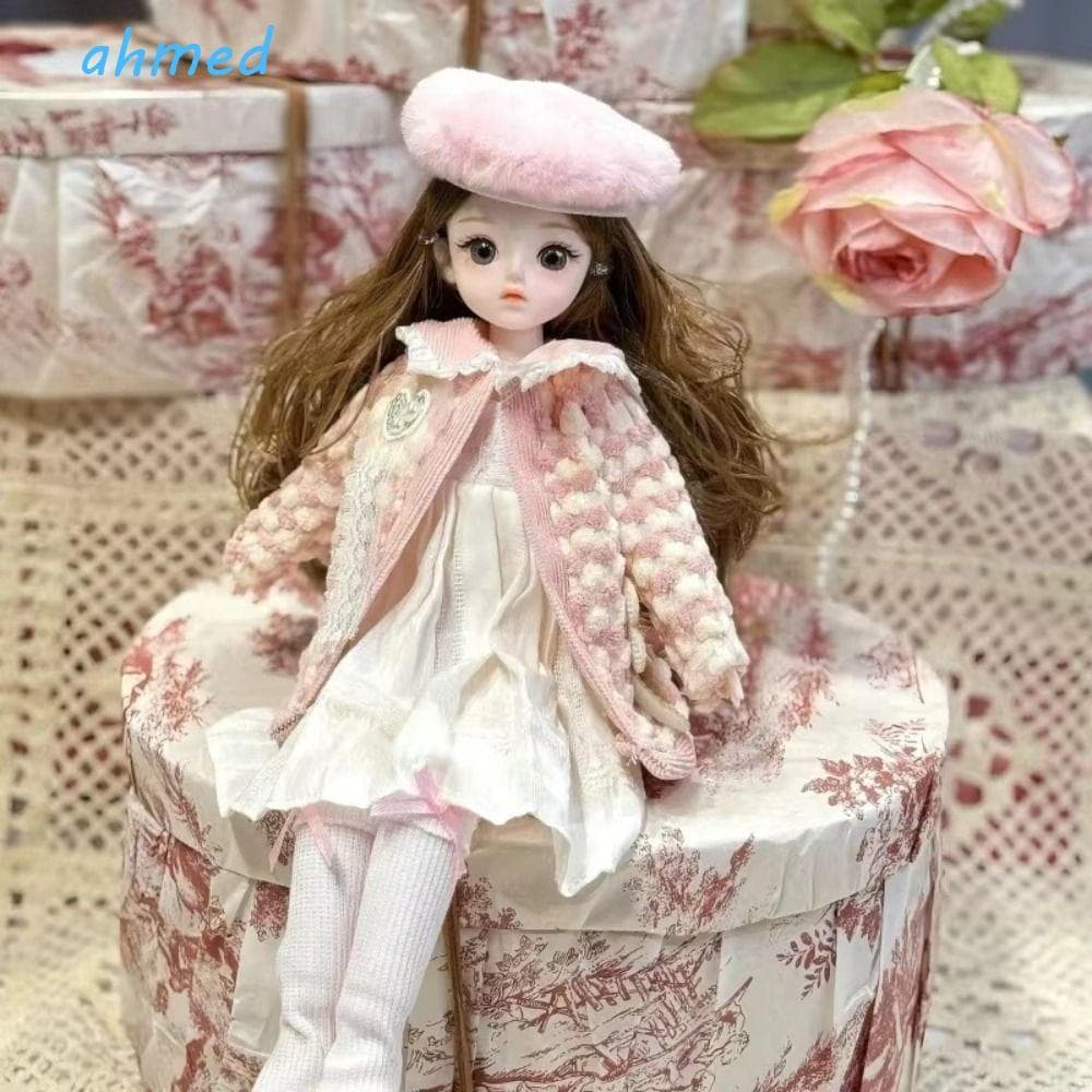 Boneca BJD AHMED 30cm Com Roupas , Olhos Atraentes , Cabelo Longo , Princesa , Bonecas , Elegantes