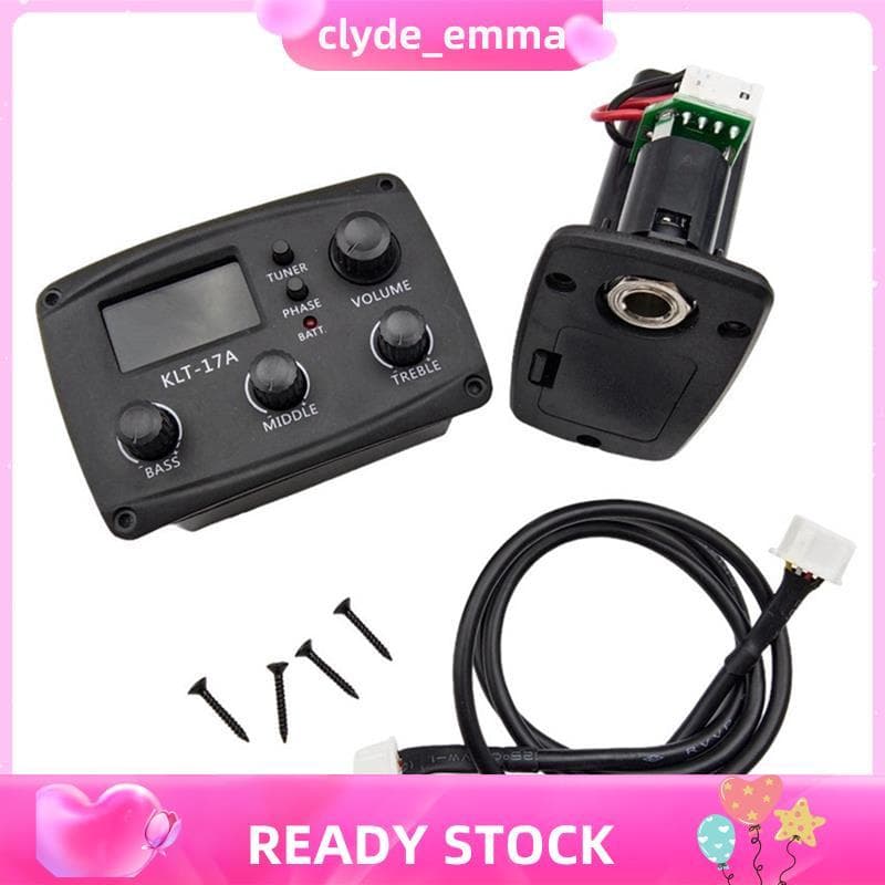 - Pré-Amplificador EQ De Guitarra Acústica 17A , Com Afinador De Procedimento Digital , Equalizador De 3 Bandas , Acessó