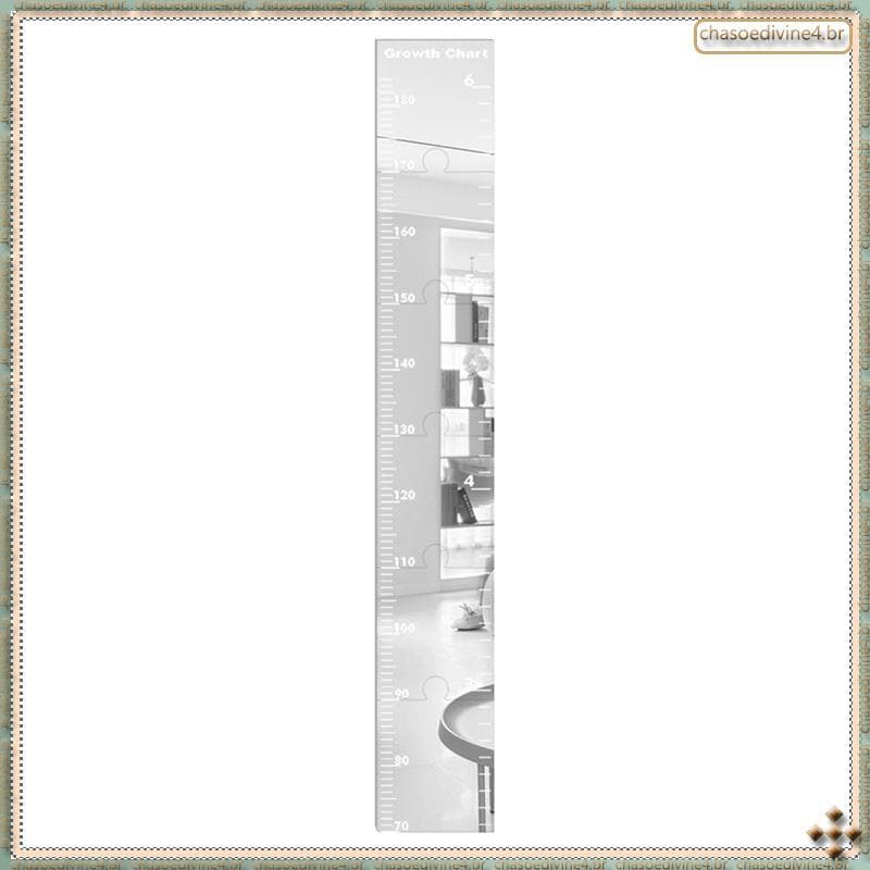 [Ykr] Adesivo De Parede Para Medição De Altura Acrílica Gráfico De Crescimento Espelho Decoração Régua Escala 70-180cm