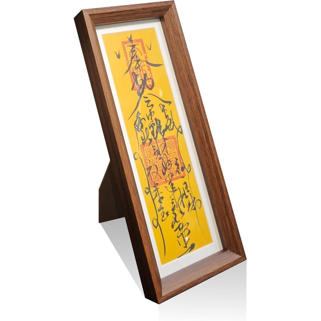 Auroak Amuletos de Boa Sorte em Moldura Feng Shui Decoração Talismane Taoista Chinês Manuscrito Símbolo Cultural para Ri