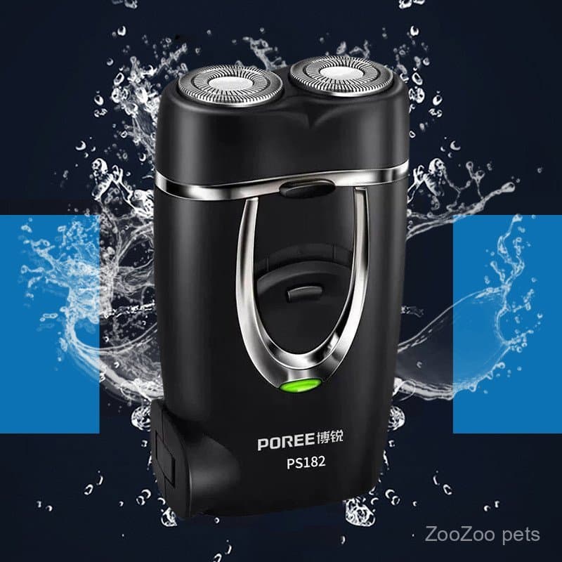 Barbeador elétrico Borui 182, aparador de barba portátil e recarregável para homens, ideal para viagens.