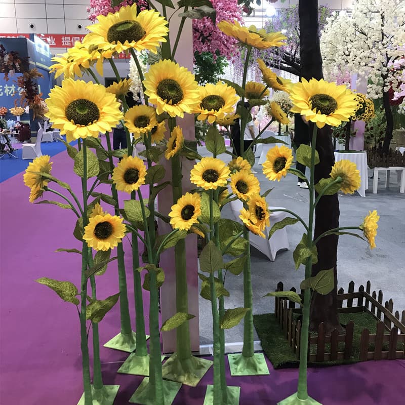 Flores Artificiais Simulação Transfronteiriça Girassol Com Base Decoração De Casamento Flor De Sol Sala De Estar Quarto