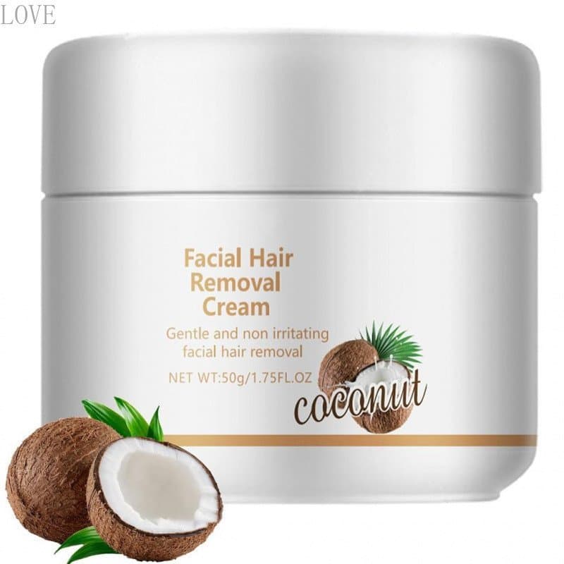 Creme Depilatório Facial Feminino, Creme Depilatório de Coco para o Lábio Superior e Queixo, Creme Depilatório Suave IBZ