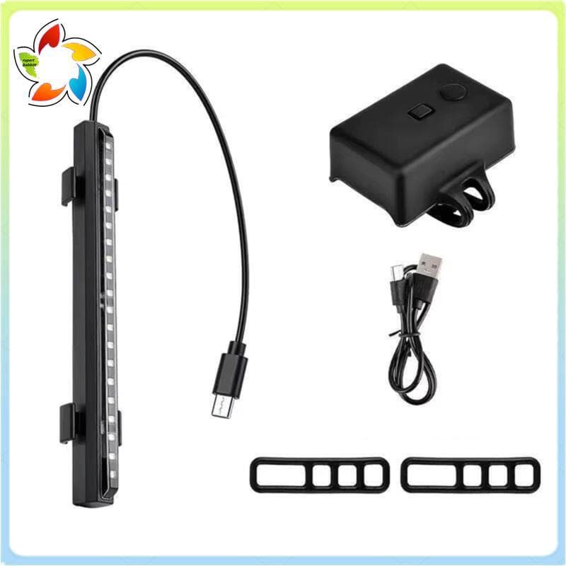 RGB Flowing Seat Rail Mount Bike Lanterna Traseira 1200mAh Tipo-C Recarregável IPX4 À Prova D'água Para Equitação Noturn