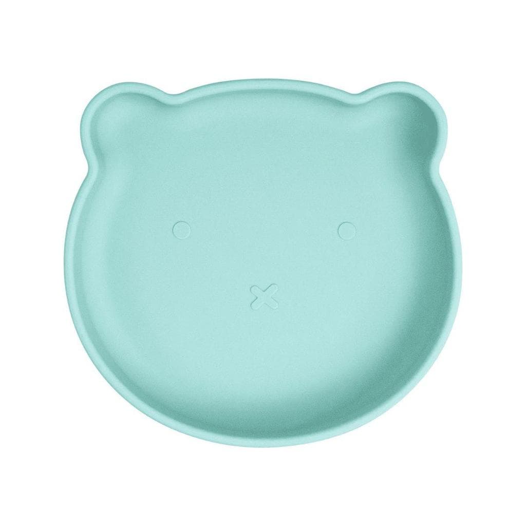 Prato Alimentação Infantil Bebê Freso Baby Silicone Livre BPA Ventosa Forte BLW Urso Verde
