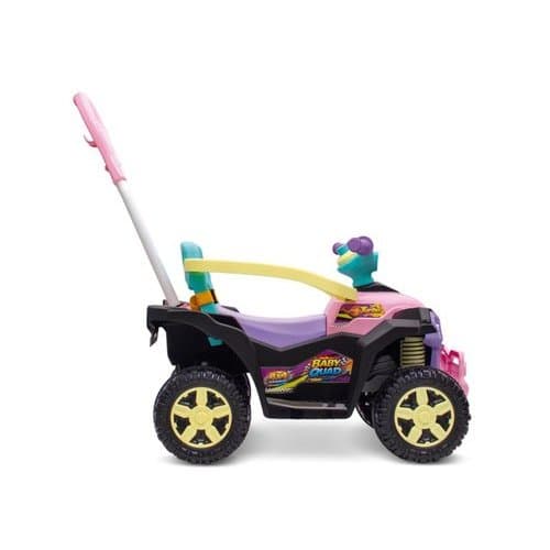 Quadriciclo Infantil Seguro Divertido Haste Removivel Design Pratico Rosa