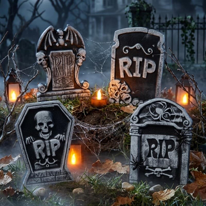 Ornamentos Suspensos De Lápide De Espuma Com Tema De Terror-Decoração De Atmosfera Aterrorizante Retrô Artificial