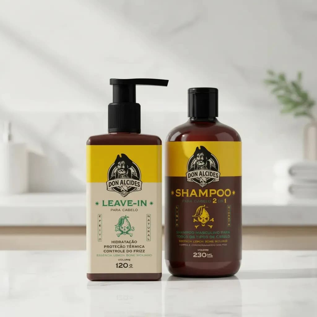 Kit Don Alcides Lemon Bone Leave-in + Shampoo 2x1