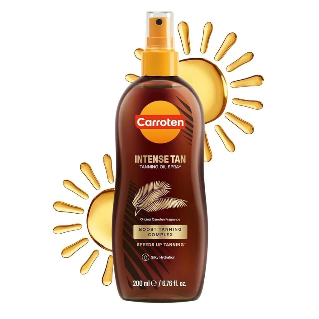 Spray Intensificador de Bronzeado Carroten |     Acelerador de bronzeamento |     Vitamina E, cenoura e coco |     À pro