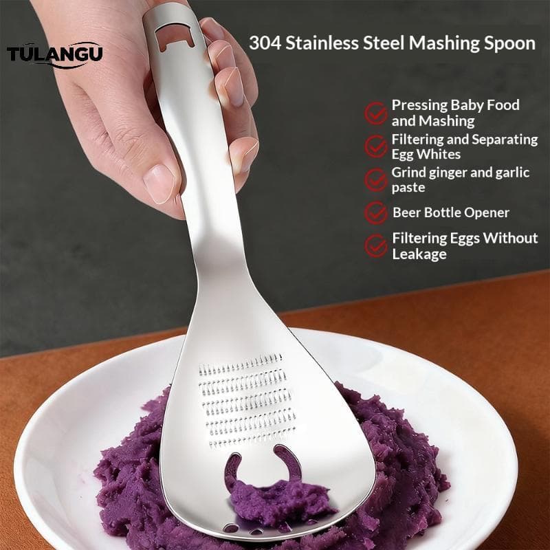 Colher De Espaguete TULANGU Com Moedor De Alho E Gengibre , Utensílio De Cozinha Multifuncional Para Cozinhar , Coar Ser