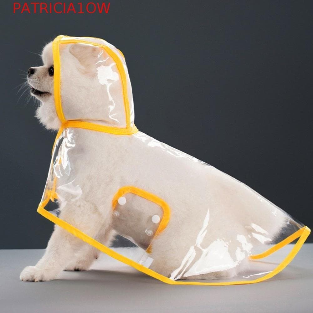 PATRICIA1OW Capa De Chuva Com Capuz Para Cachorro , Transparente De Alta Visibilidade Cães , Jaqueta À Prova De Vento An