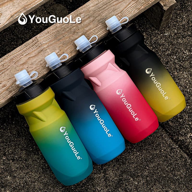 650ml Squeeze garrafa de água atacado Mountain Road bicicleta garrafa de água portátil Fitness esportes garrafa de água