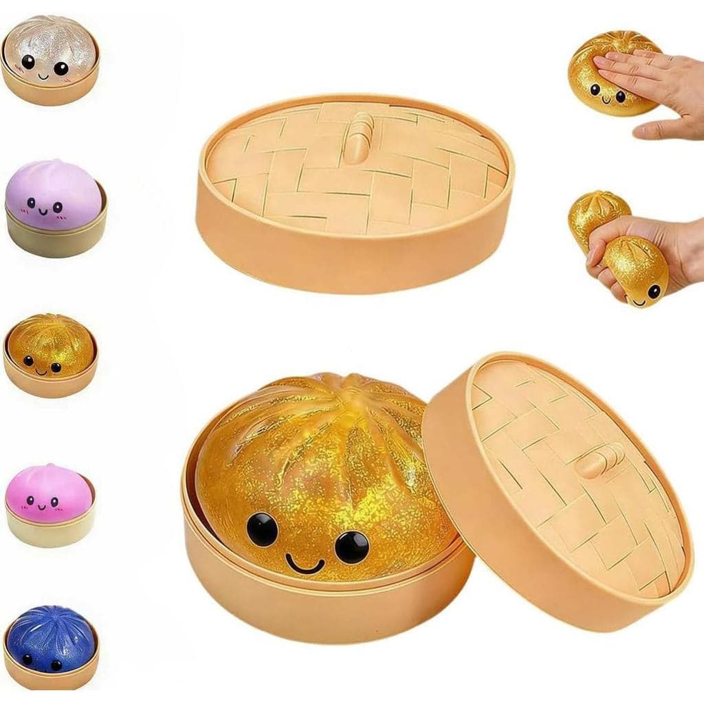 Fidget Sensory Dumpling Squishy Stress Ball Toy Com Vaporizador De Alimentos , Brinquedo Elástico Colorido Para Apertar
