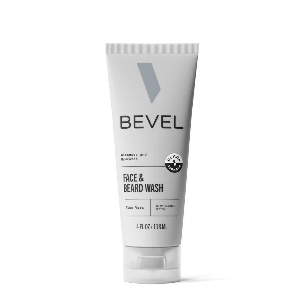 BevelFace&BeardWashForMenWithWitchHazel&AloeVera, Sabonete Facial Masculino que Hidrata, Ilumina e Cuida da Barba, 4FLOz