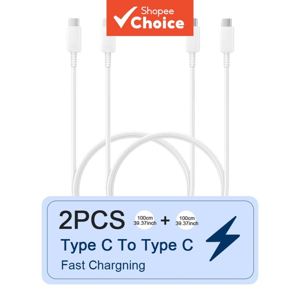 2 unidades de cabo USB C para USB C 1m 45W, Tipo C para Tipo C, carregamento rápido para iPhone 17 16 15 Pro Plus Pro