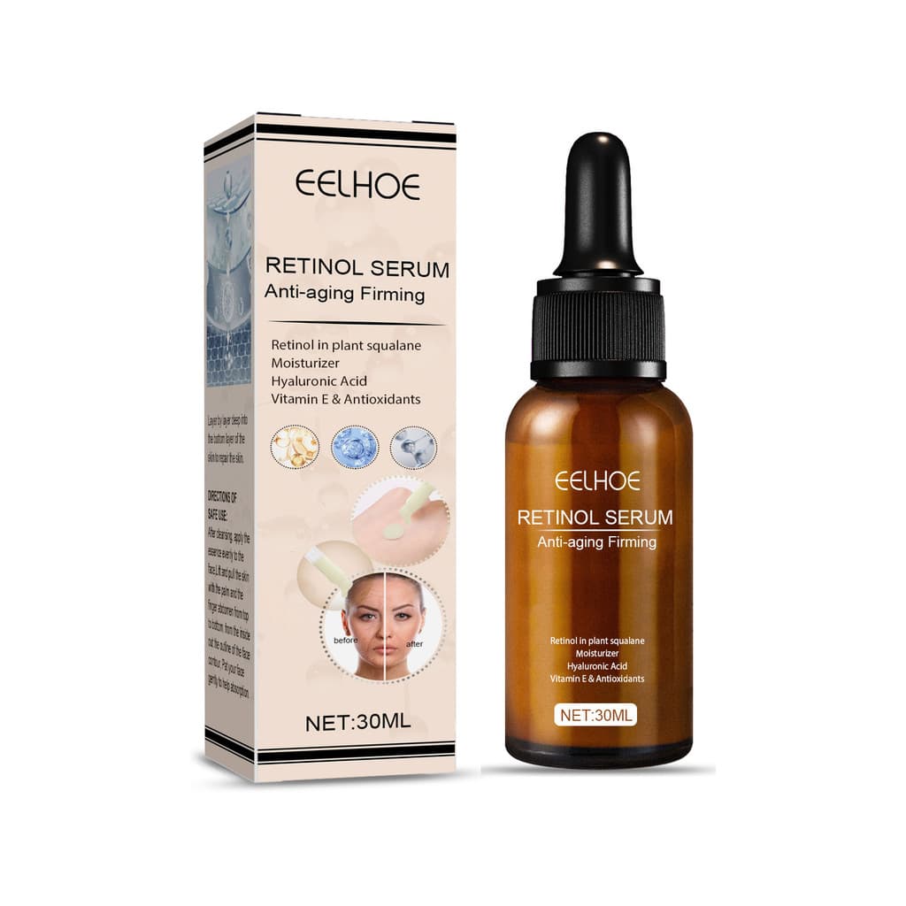 Sérum Facial de Retinol EELHOE, Hidratante Suave, Redutor de Poros, Essência Facial para Uniformizar a Pele