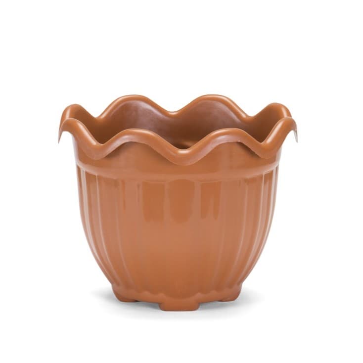 Vaso Flor Redondo Pequeno Telha
