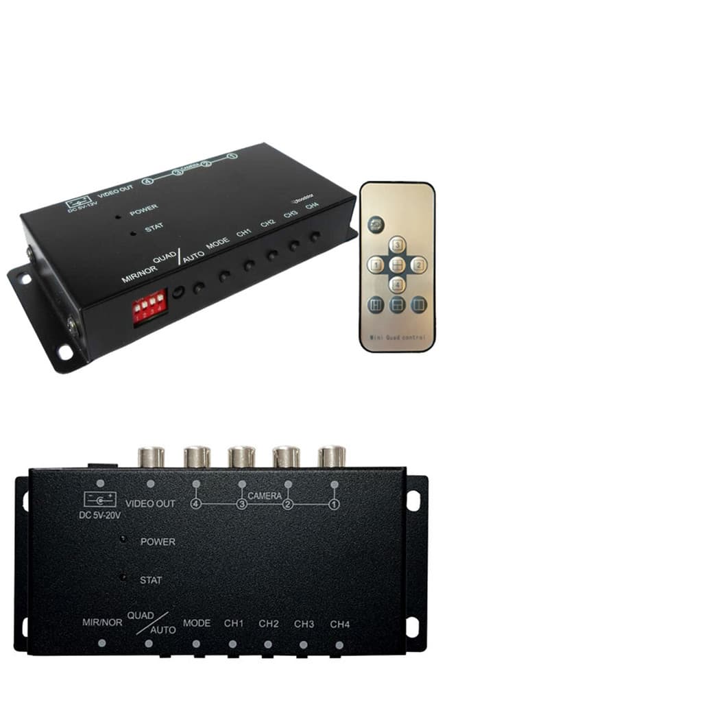 DVR Sem Função de Gravador / Comutador para 4 Câmeras de Estacionamento Veicular RS1088BR MI