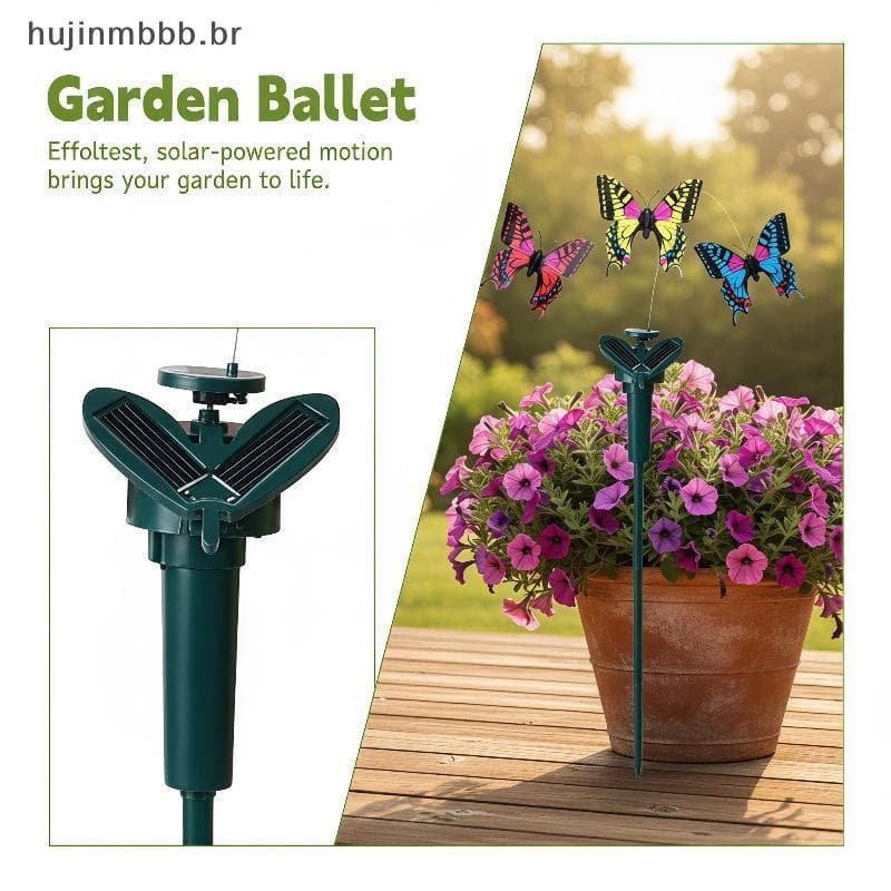 huji Solar Fluttering Borboleta Quintal Ornamento Economia De Energia Baixa Manutenção Decoração Realista Para Jardim Pá