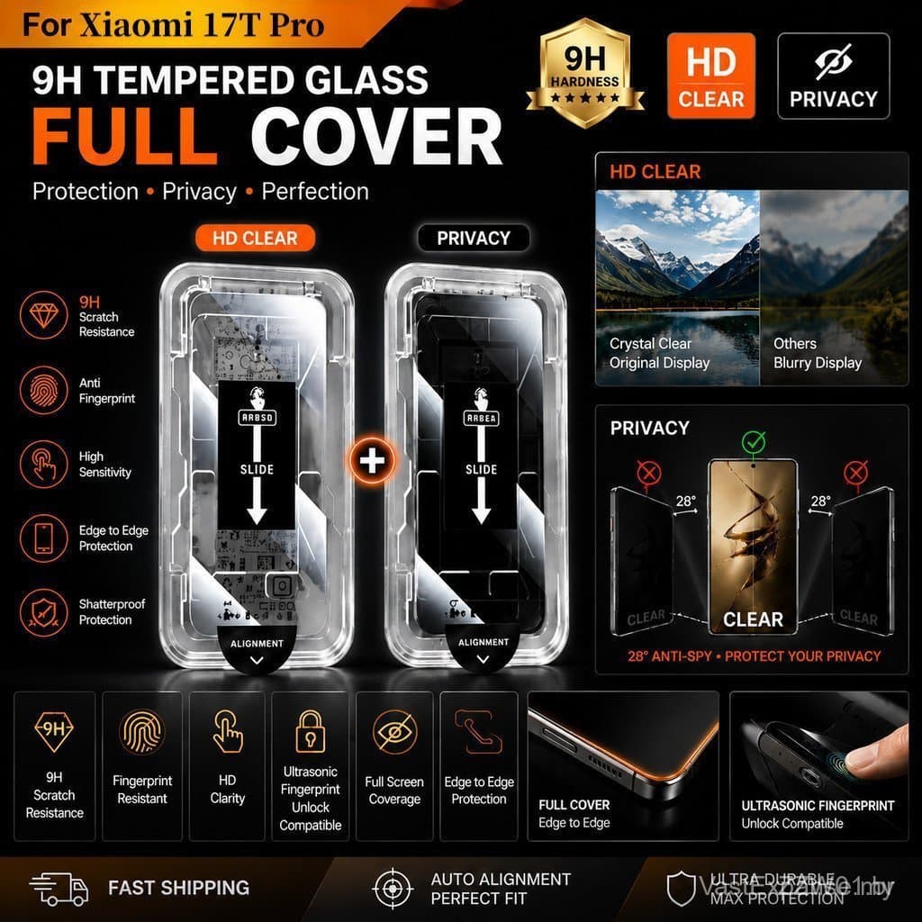 Película de Vidro Temperado HD Anti-Espionagem de Fácil Instalação para Xiaomi Redmi Note 15 Pro 5G Note 14 13 12 11 10