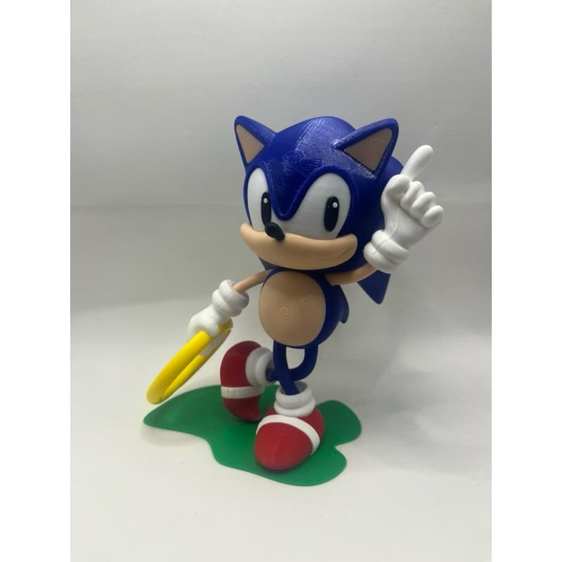 Boneco do Sonic 3D – 17cm em PLA – Decoração Gamer