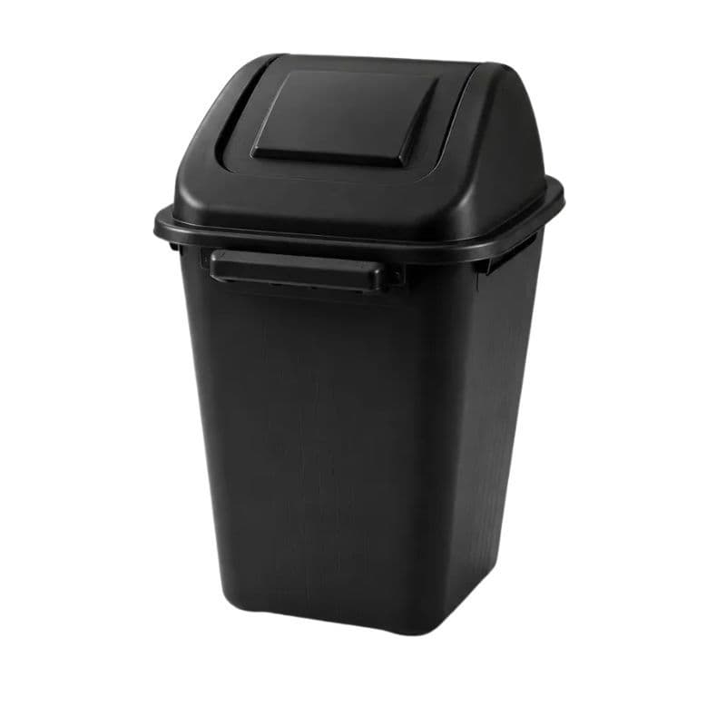 Lixeira 20 Litros Preta Cesto de Lixo com Tampa Basculante